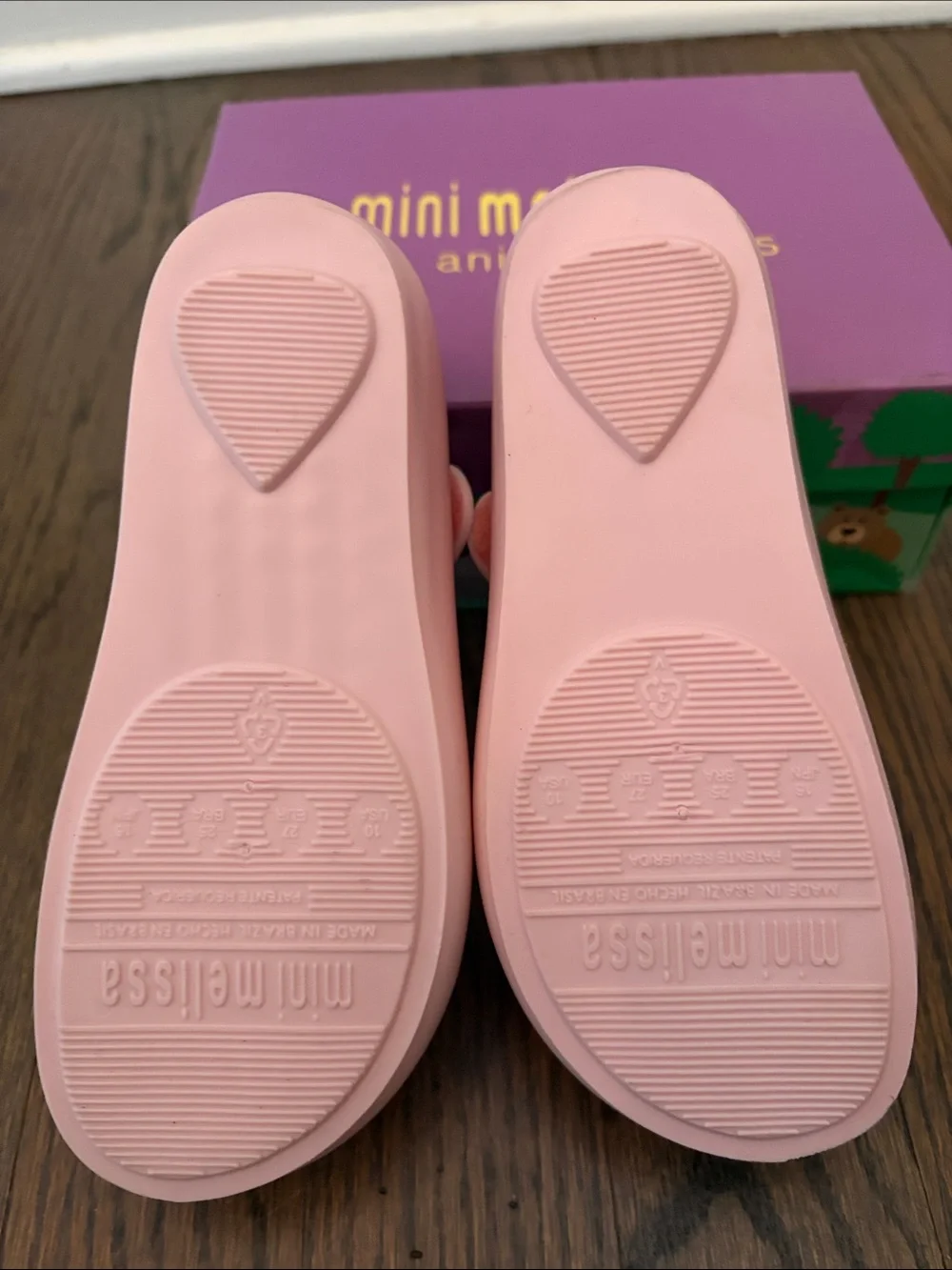 Mini Melissa Pink Dog-Face Mary Jane Shoes